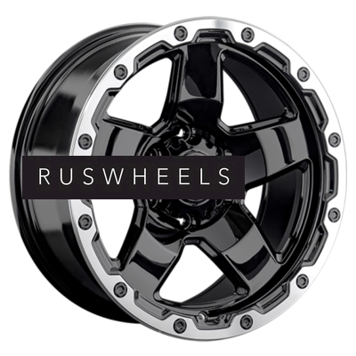 Диски LS 9,5x18/6x139,7 ET5 D106,1 1371 BKL (конус, Колпак+лого)