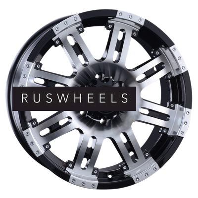 Диски LS 9x18/6x139,7 ET25 D106,1 954 BKF (конус, Колпак+лого)