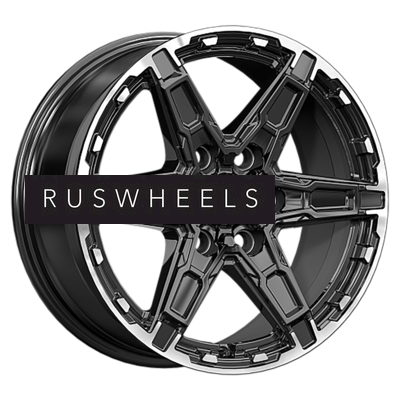 Диски КИК 8x18/6x139,7 ET30 D106,1 Дистрикт (КС1159) черный бриллиант